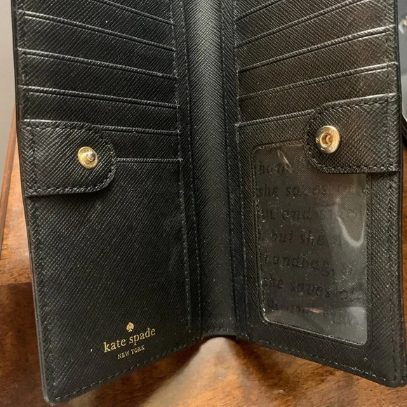 Kate Spade Wallet Black and Polka Dot - Picture 4 of 4